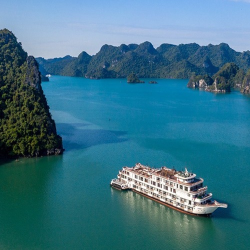 Vietnam travel banner featuring a mesmerizing lantern festival at night. Text: Vietnam packages start at just ₹43,799.